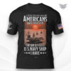 Navy ship sunset shirt