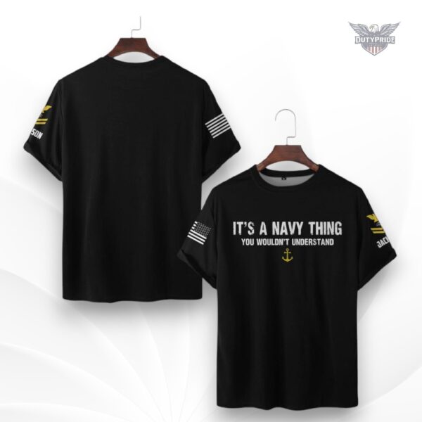 it’s a navy thing shirt