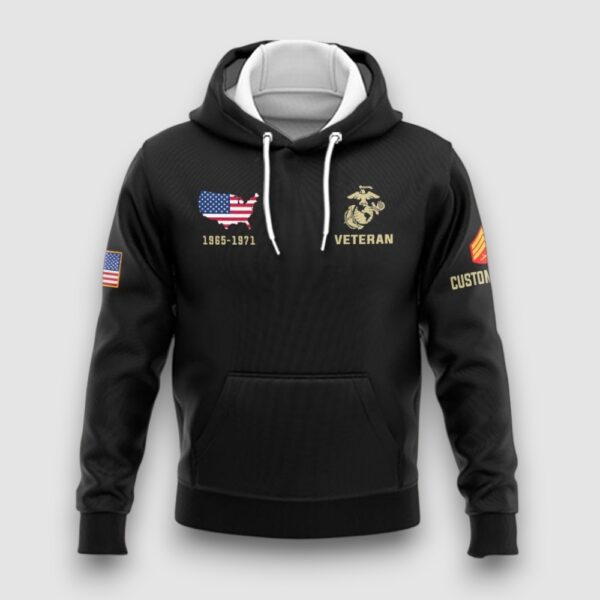 US Marines Corps Veteran Hoodie - Never Underestimate An Old Man Who Served The Marines Corps