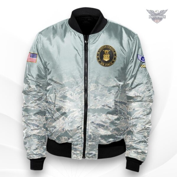 custom name rank air force camouflage jacket