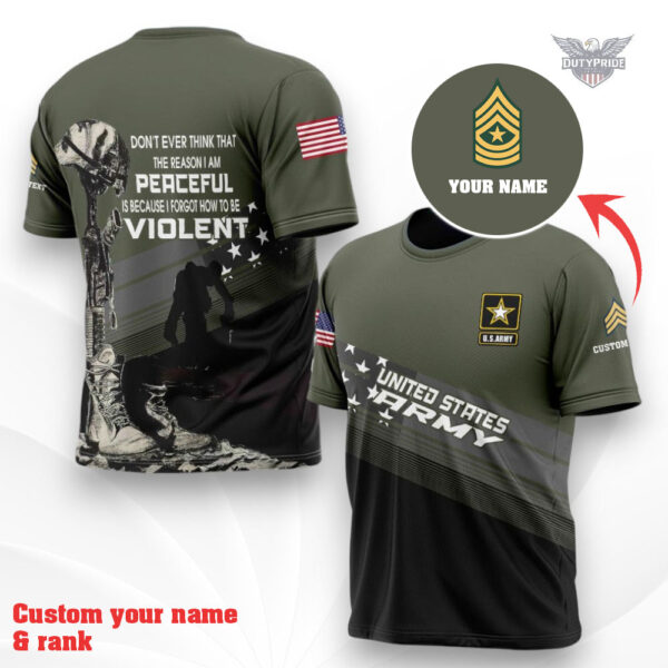 custom US Army veteran t shirt