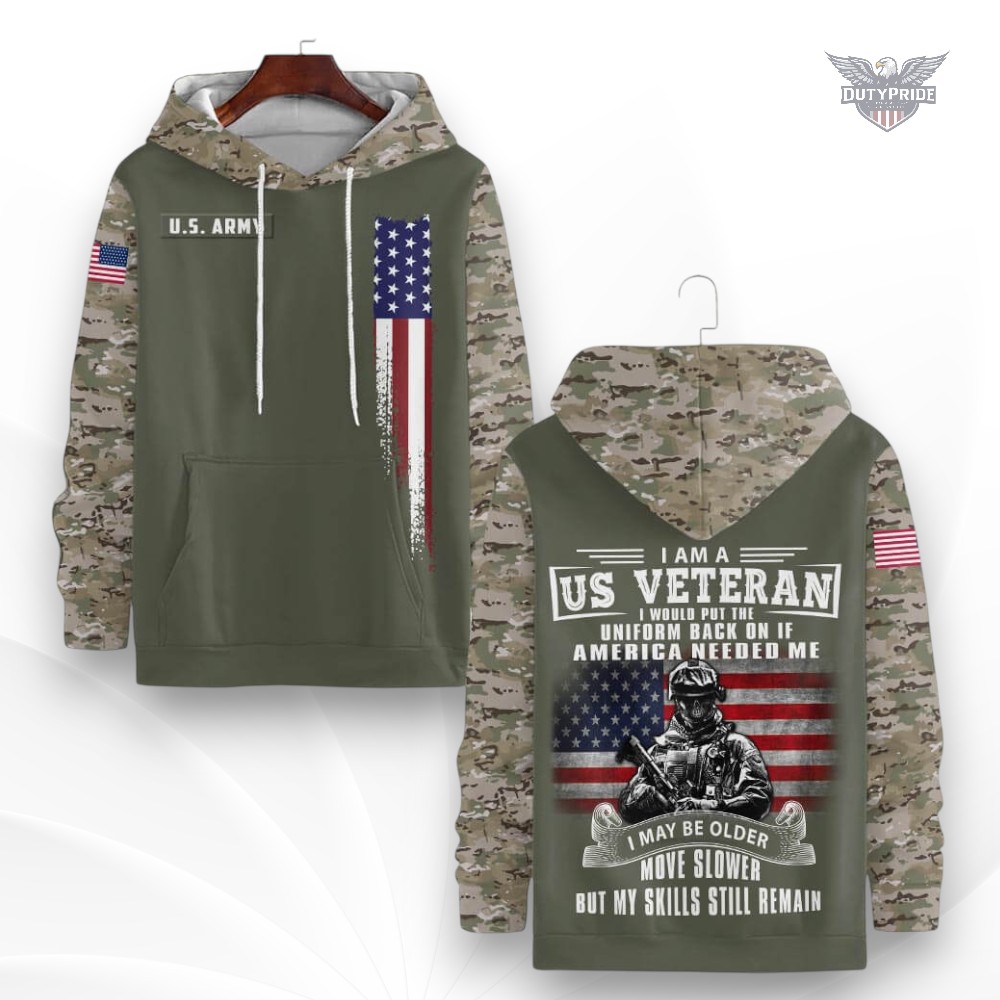 army camouflage veteran hoodie