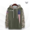 army camouflage veteran hoodie