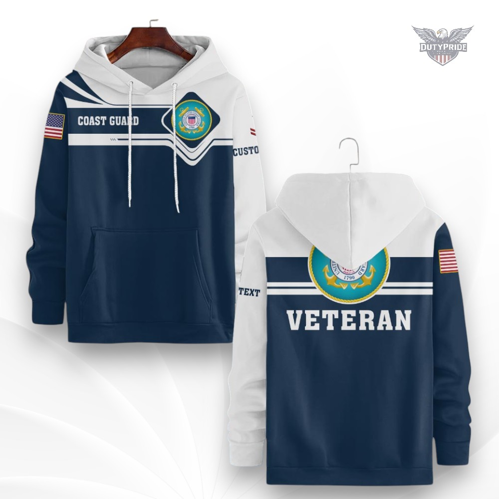 custom coast guard veteran hoodie