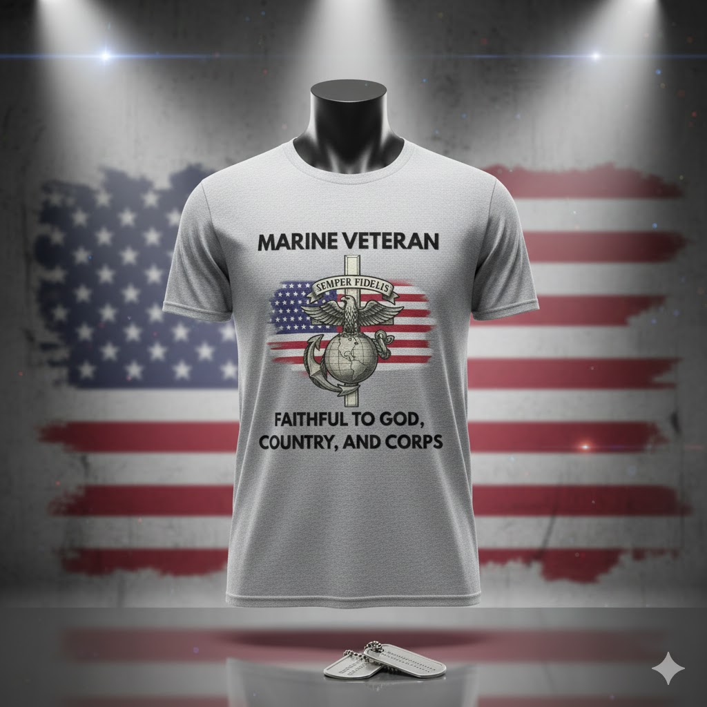 faithful to god country and corps shirt