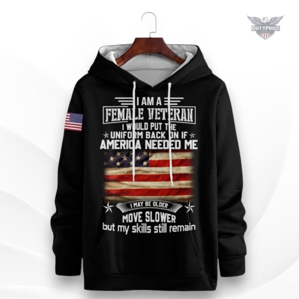 i am a female veteran hoodie