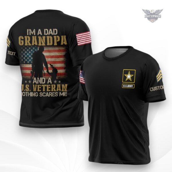 Army veteran dad grandpa shirt