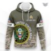 army veteran my time in uniform is over hoodie