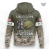 army veteran my time in uniform is over hoodie