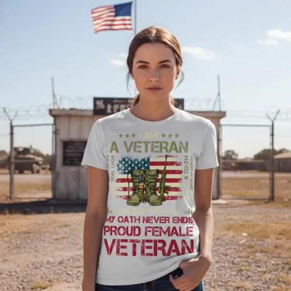 proud female veteran shirt