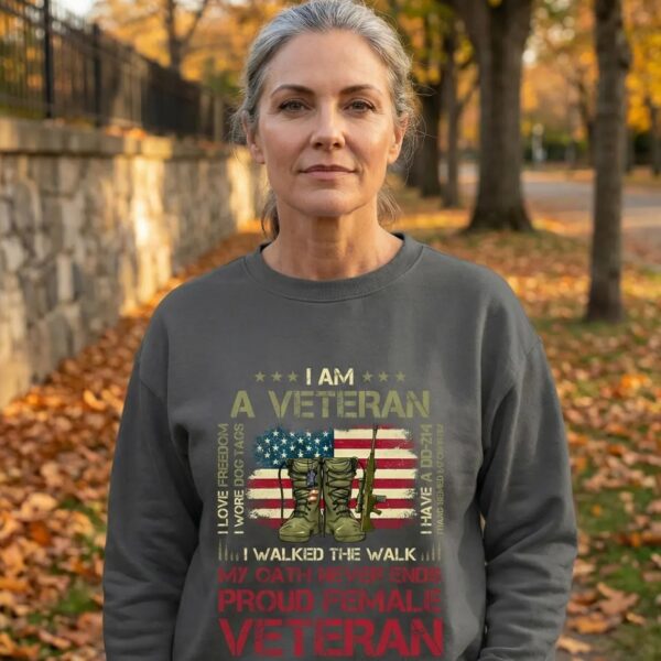 proud female veteran shirt