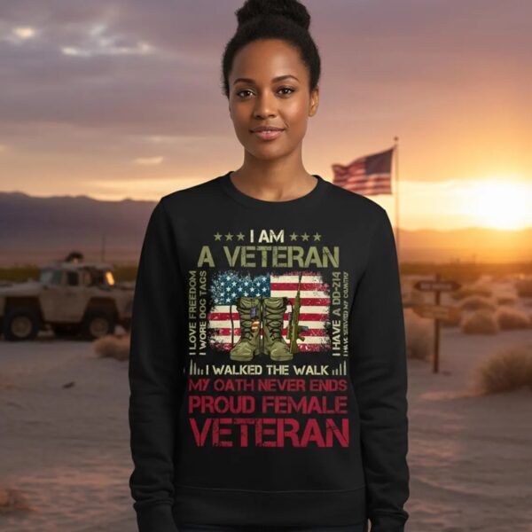 proud female veteran shirt