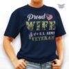 proud wife of a us army veteran shirt