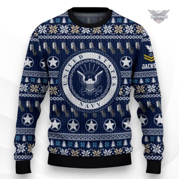 custom US Navy ugly sweater