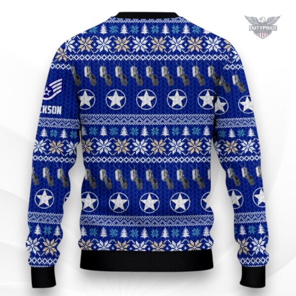 personalized USAF holiday sweatshirt