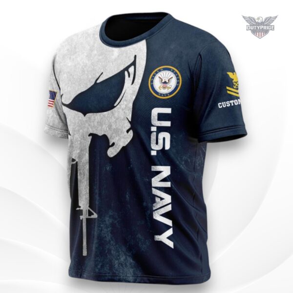 punisher skull us navy t shirt