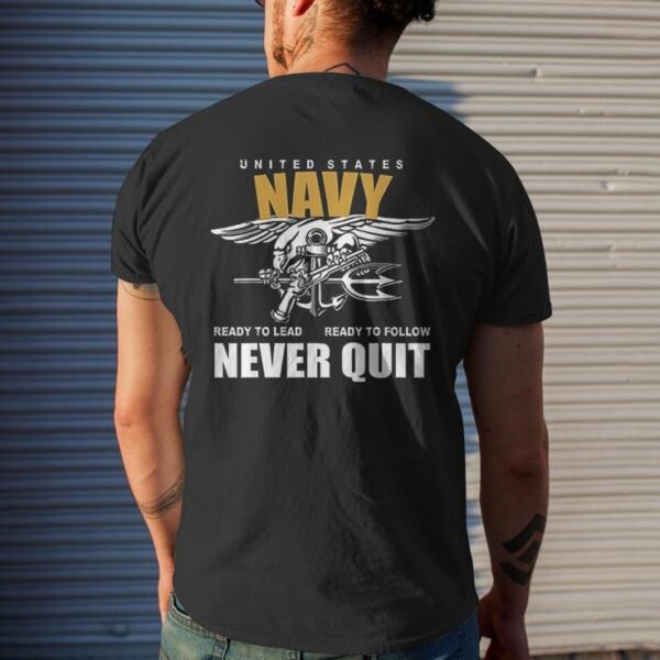 Never Quit Navy tee