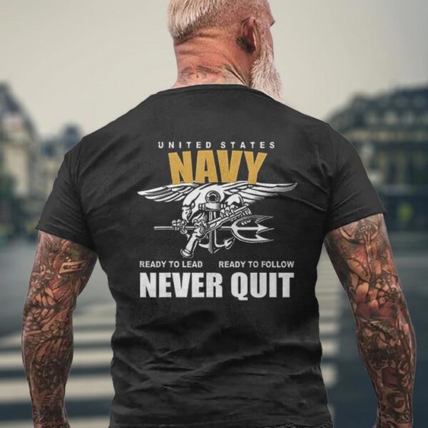 Never Quit Navy tee