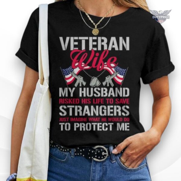 my husband is a veteran t-shirt
