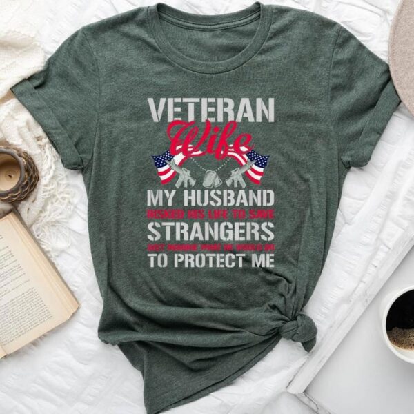 my husband is a veteran t-shirt