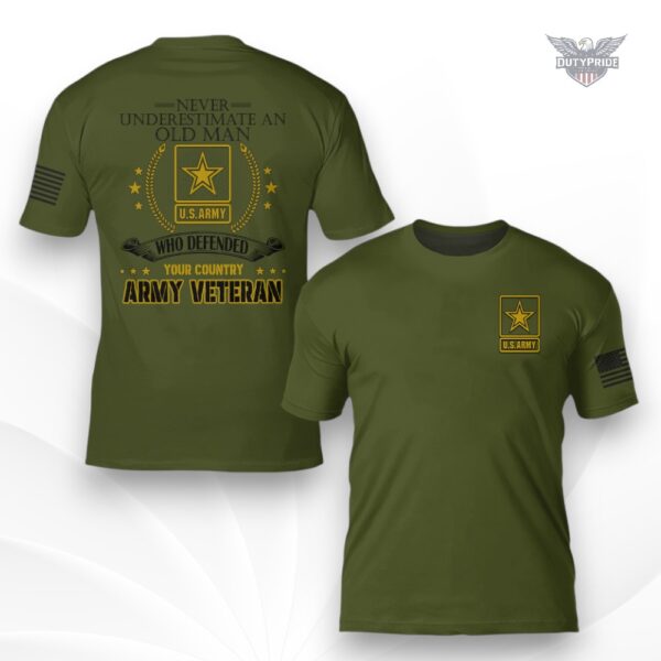 us veteran never underestimate an old man shirt