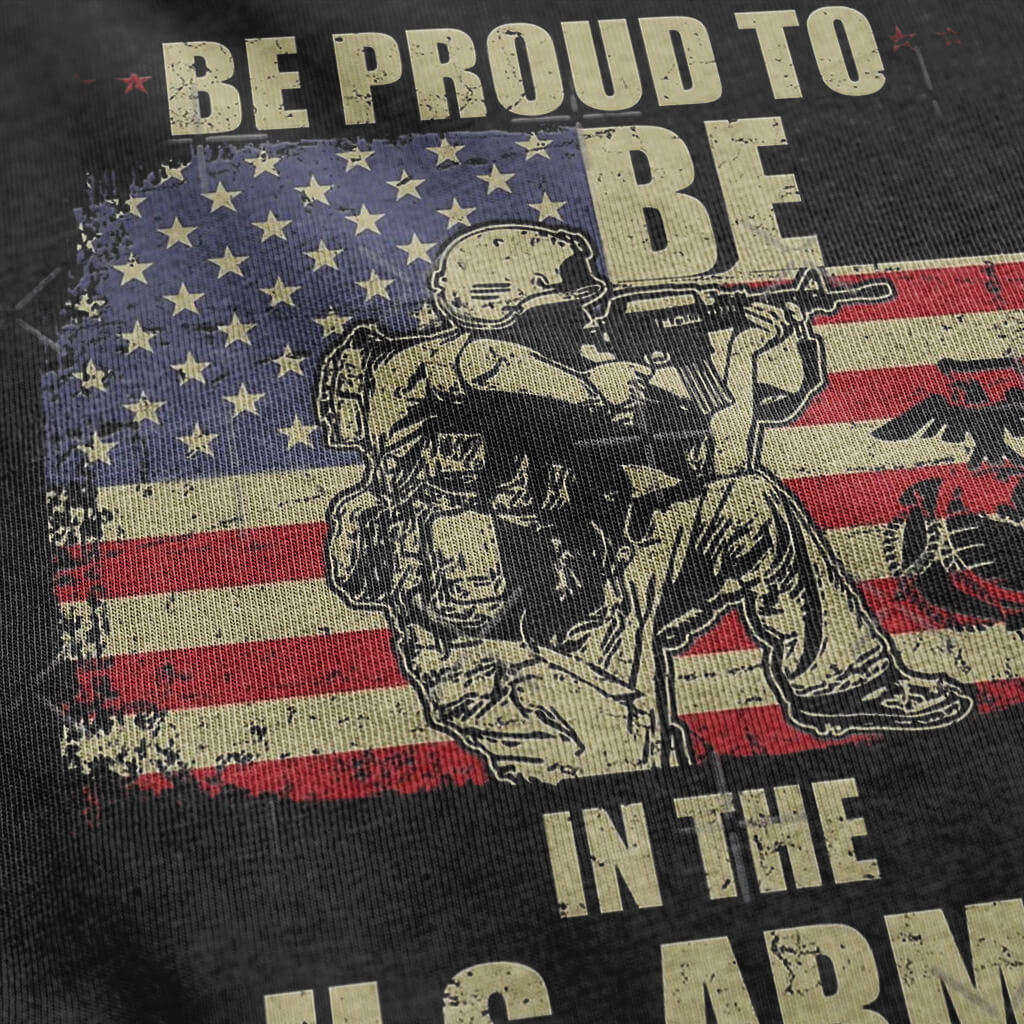 proud us army military shirt fabrics details