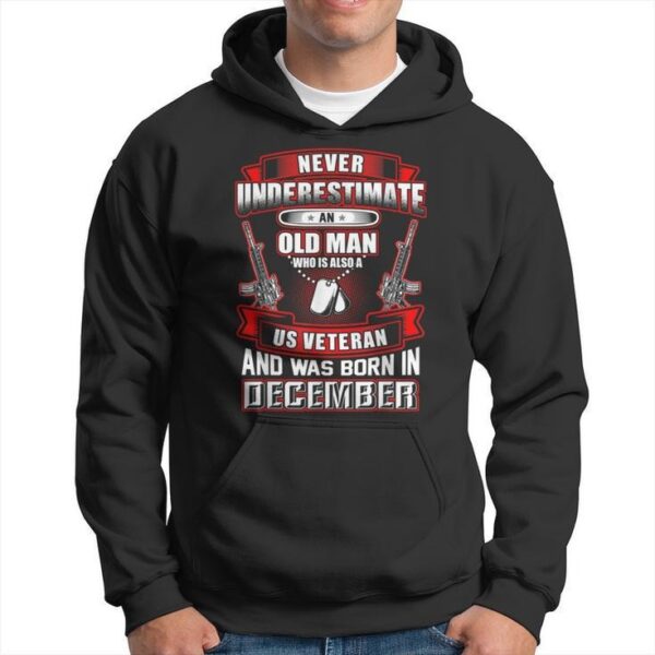 december birthday veteran hoodie