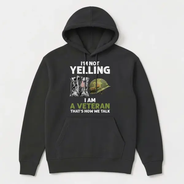 im not yelling veteran hoodie