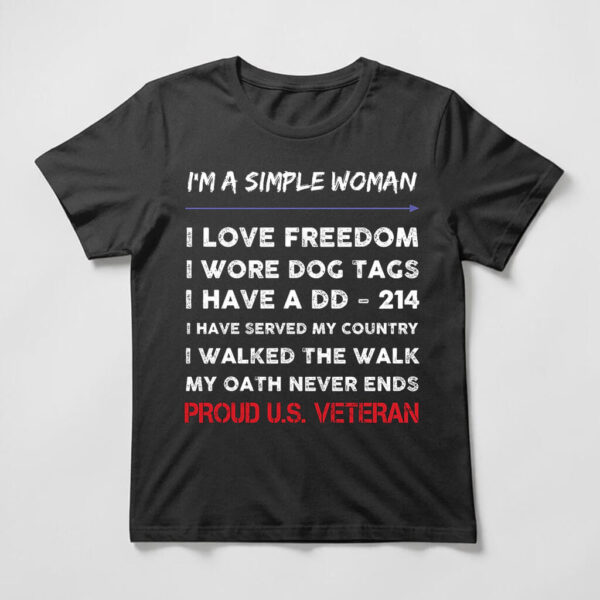 proud female veteran t shirt