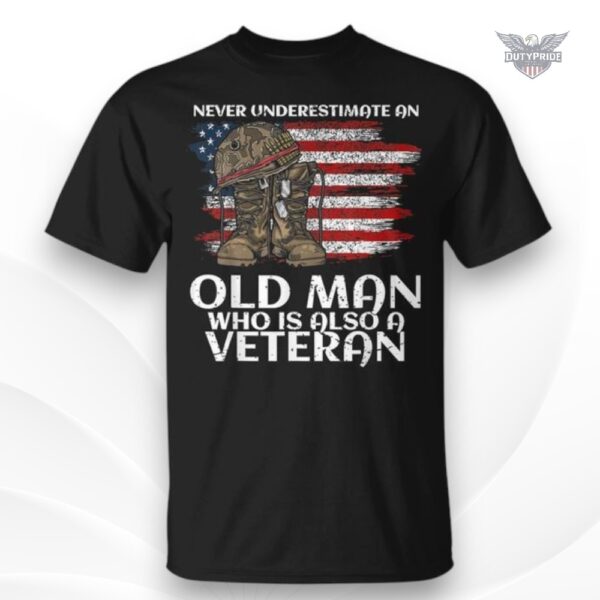 never underestimate an old man veteran t shirt never underestimate an old man veteran t shirt