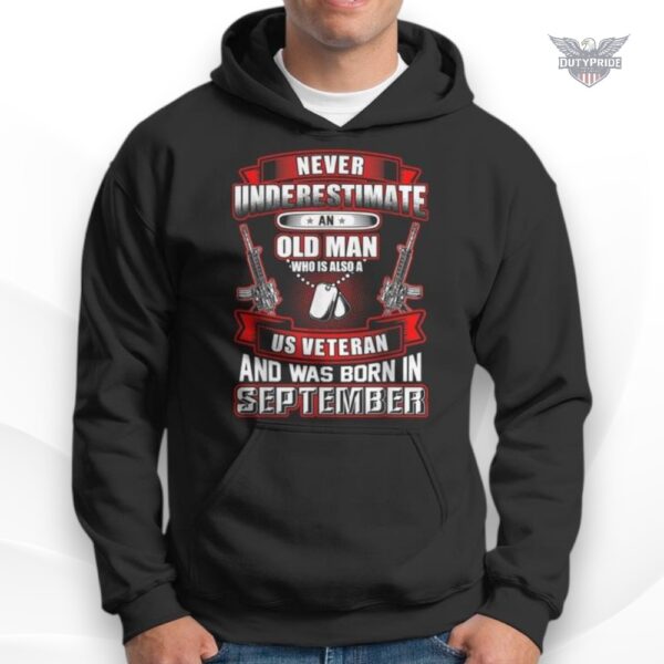 september birthday veteran hoodie