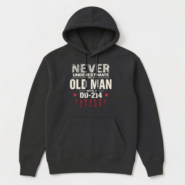 old man with a dd-214 hoodie old man with a dd-214 hoodie