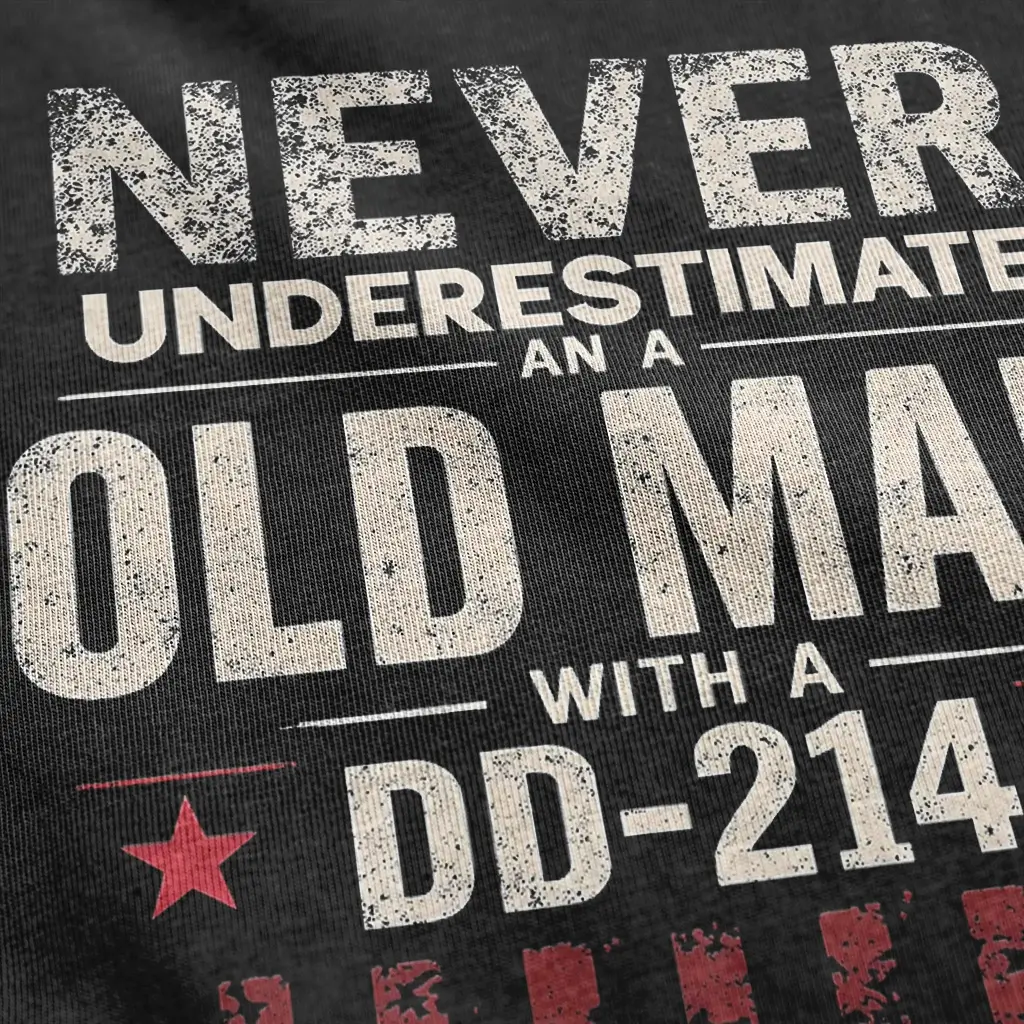 old man with a dd-214 shirt