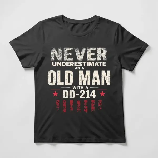 old man with a dd-214 tee shirt old man with a dd-214 tee shirt
