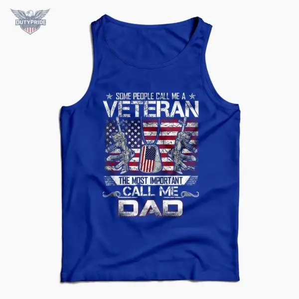 veteran dad tank top