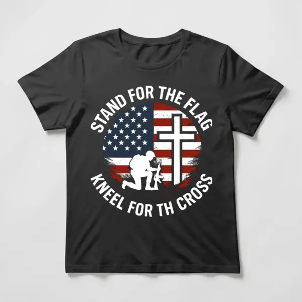 stand for the flag kneel for the cross t shirt