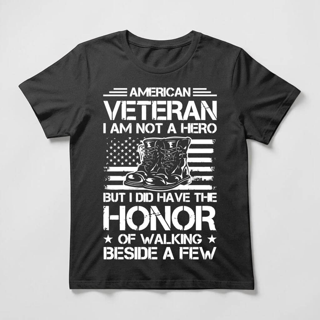 i am not a hero veteran tee shirt