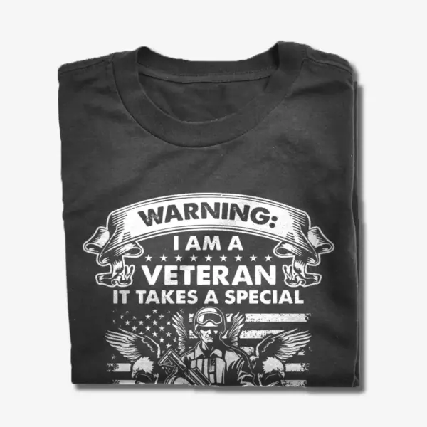 warning i am a veteran shirt