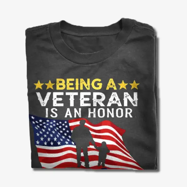 Veteran Grandpa Shirt Being a Veteran Is an Honor