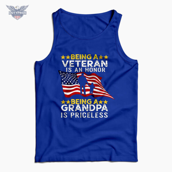 Veteran Grandpa tank top Being a Veteran Is an Honor