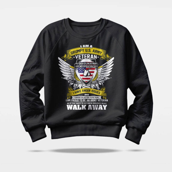grumpy us army veteran sweatshirt