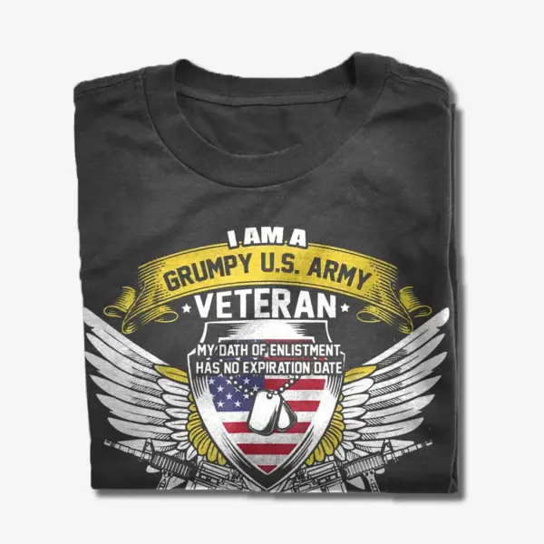 grumpy us army veteran t shirt