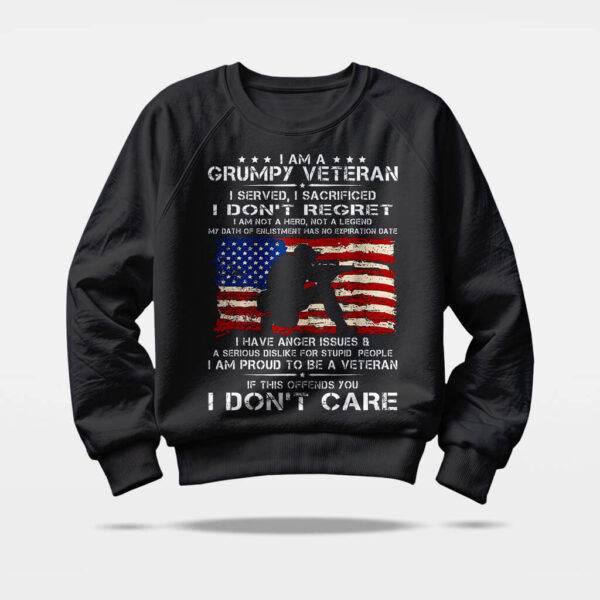 i am a grumpy veteran sweatshirt