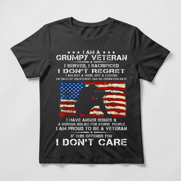 i am a grumpy veteran tee shirt