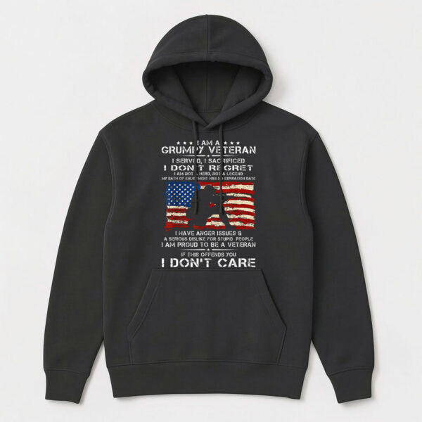i am a grumpy veteran hoodie