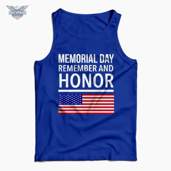 memorial day remember and honor tank top